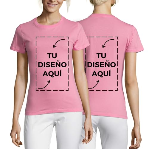 latostadora Camiseta Hombre Mujer Personalizada - Camisetas Personalizadas Hombres - Camisetas para Personalizar 2 Caras - Camiseta Personalizable por Delante y Detras - Regalos Personalizados
