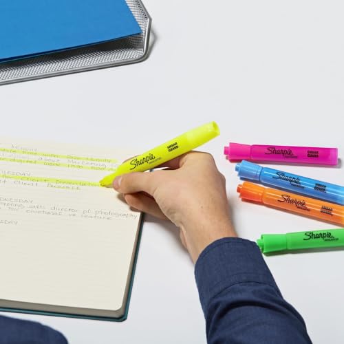 Image of Sharpie Accent Tank-Style Highlighters, Assorted Colors, 4 Count - Back to School, Desk Supplies