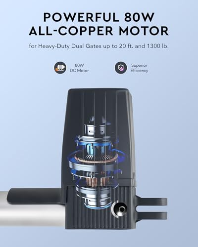 image for CO-Z Automatic Gate Opener Kit, Dual Swing Gate Openers for Doors up t