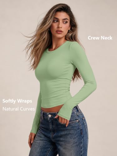 Image of Trendy Queen Womens Long Sleeve T Shirts Fall Fashion Basic Y2K Tops 2026