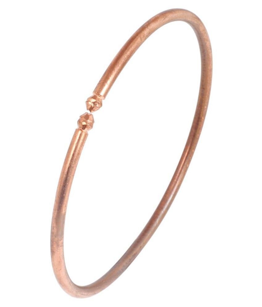 BigMart Men and Women Pure Copper Anklet Kada/Tube Design Adjustable Ankle Leg Kada - 4 to 8 Inch DIameter (pack of 1)