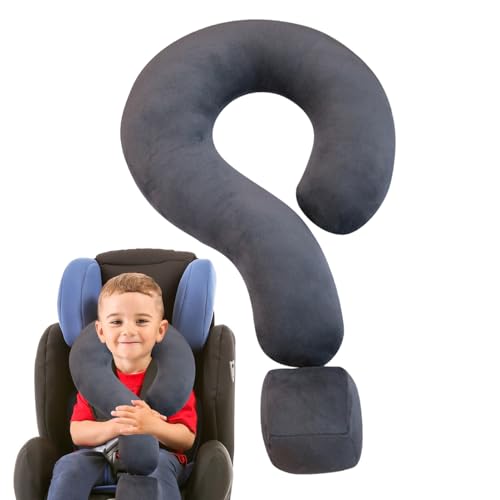 Almohada de cuello para viajes: cojín de apoyo de contorno grande de 21,65 pulgadas | multifuncional de cabeza y cuello, almohada de lanzamiento para la siesta, el sueño y la estafa