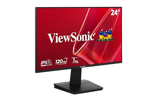 ViewSonic VA2448-MH 24 Inch 1080p Monitor, IPS Display with 120Hz for Smooth Home and Office Viewing, Variable Refresh Rate, HDMI, and VGA Inputs