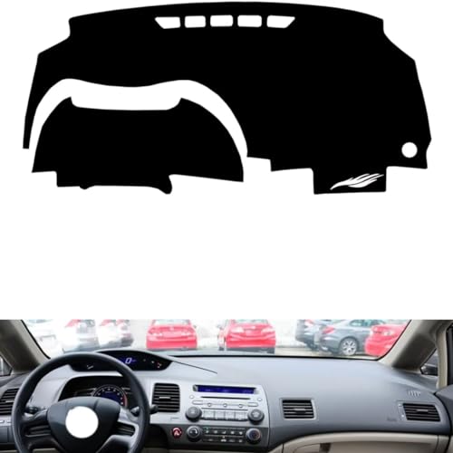 leather dash board cover mat Compatible with HONDA ciimo ，dashboard cover(Black)
