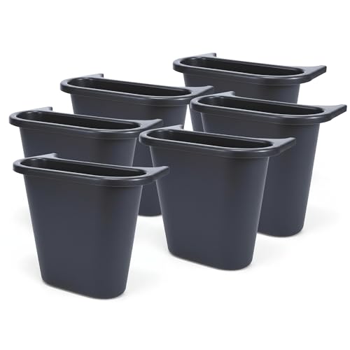 Caneca de basura rectangular negra Rubbermaid 6 pack