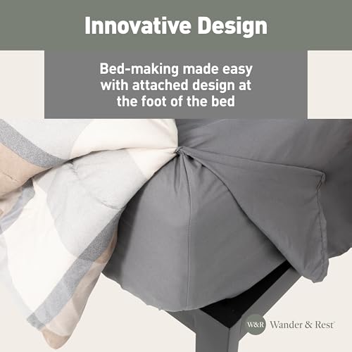 Wander & Rest by Lippert Plaid Narrow King All-in-One RV Bedding Set with Happy Camper Embroidery, Fitted Sheet, Top Sheet, Quilt, Two Pillowcases - 2024121148 by Wander & Rest - Used condition - Image 5