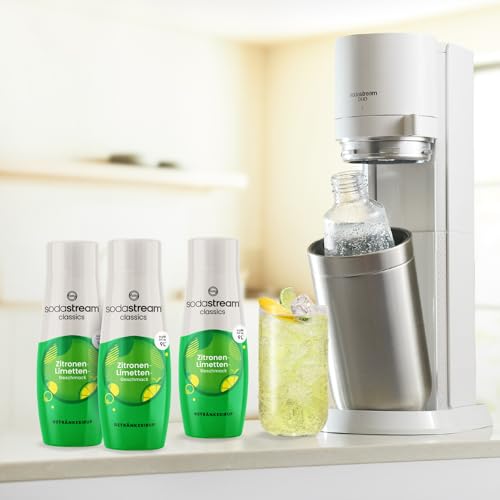 SodaStream Sirup 3x Zitrone-Limette, 1x Flasche ergibt 9 Liter Fertiggetränk, Sekundenschnell zubereitet und immer frisch, 3x 440 ml 5