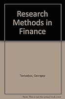 Research Methods in Finance 0840389612 Book Cover