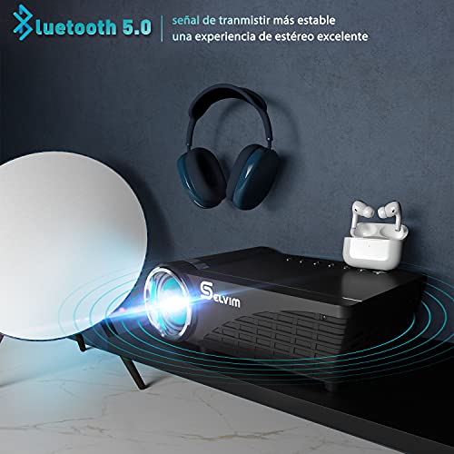 Selvim-Proyector-WiFi-Bluetooth-6000-Lumenes-Mini-Proyector-Portatil-para-Movil-Soporta-1080P-60000-Horas-LED-Compatible-con-PS5-PS4-TV-Stick-HDMI-VGA-USB-AV-para-Cine-en-Casa-Peliculas