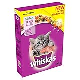 Whiskas Junior, Dry Food for Kittens (2-12 Months), with Chicken, 340g