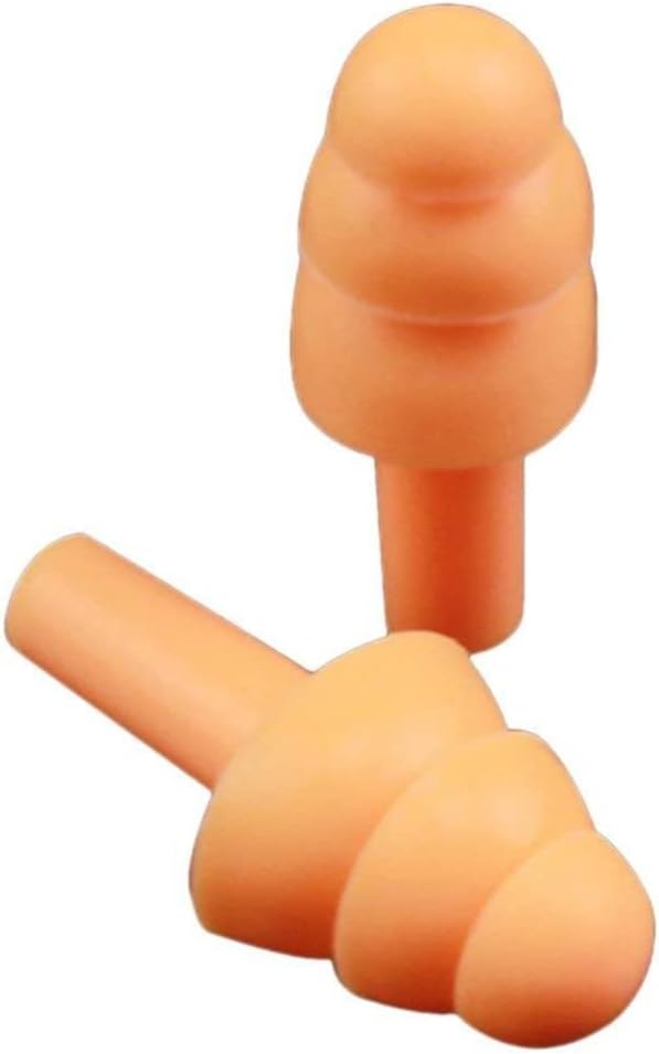 Soft Silicone Ear Plugs Sound Insulation Ear Noise Reduction Sleeping Plugs With Storage Boxcolor:Orange Useful Design