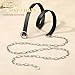 SANSTHS Waist Chain Belts for Dresses Jeans Pants, Women PU Leather Belts With Silver Chain, Silver Black S