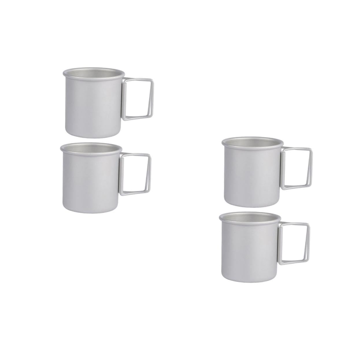 Toyvian 2 Sätze Aluminiumfaltungswasserbecher Mit Aluminium Falten Campingbecher Faltbar Trinkbecher Tragbarer Wasserbecher Aluminiumbecher Aluminiumlegierung 2 Stück * 2