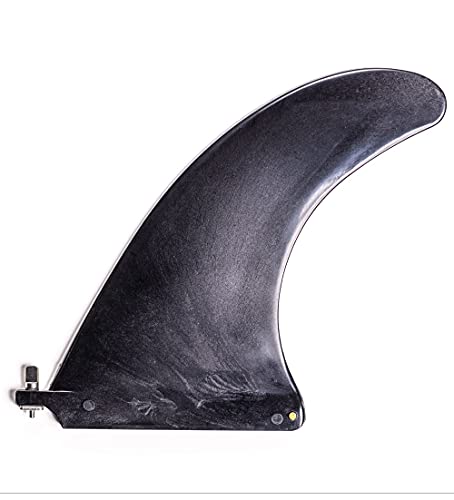South Bay Board Co. - 9” Longboard or Paddleboard Single Fin Kit - Includes Stainless Steel No-Tool Screw & Square Nut Plate - Proper Longboard SUP Single Fin, Fits 99% of Single Fin Boxes