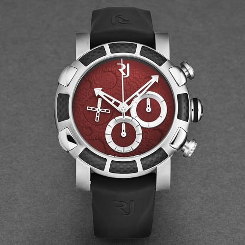 Romain Jerome Men's 'Moon Dust-DNA' Chronograph Red Dial Black Rubber Strap Automatic Watch RJMDCH.701.10 - Image 4
