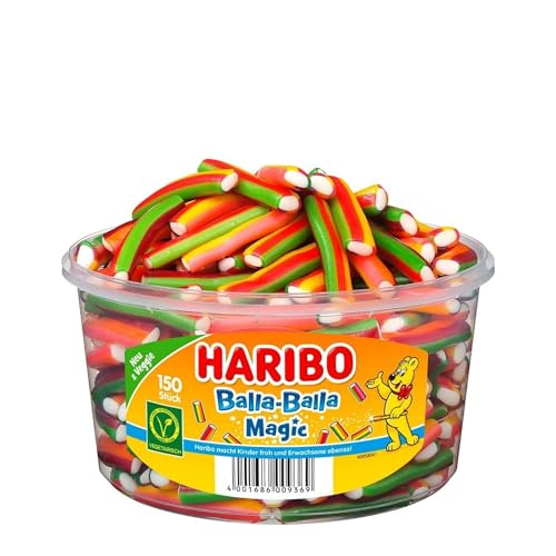 Dosen Sortiment Bunte Mischung aus Fruchtgummi Lakritz & Minibeuteln Ideal für Büro Party & Vorrat & HLKauf-Block (Balla Magic & HLKauf-Block)