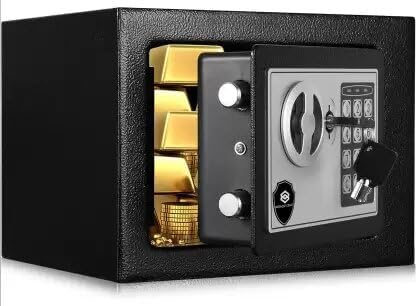 Safe Box 0.23 Cubic Feet Electronic Digital Security Box, Keypad Lock Box Cabinet Safes, Solid Alloy Steel Office Hotel Home Safe, Black-image-23