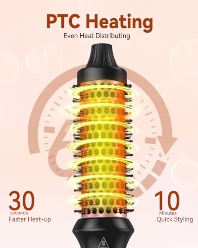 Cepillo Térmico 32 mm, Thermal Brush UKLISS, Cepillo Redondo para Peinar Con 160-204 ℃, Cepillo Rizador de Doble Voltaje Adecuado Para Viajes, Cepillo Moldeador 3 en 1 - Peine, Rizo, Recto - imagen 4