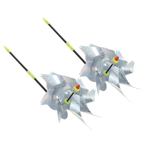 Toyvian 2pezzi Girandola a Forma di Animale per Mulino Vento da Giardino Ornamento per Giardino Ruota Vento in Argento Decorazione Esterna