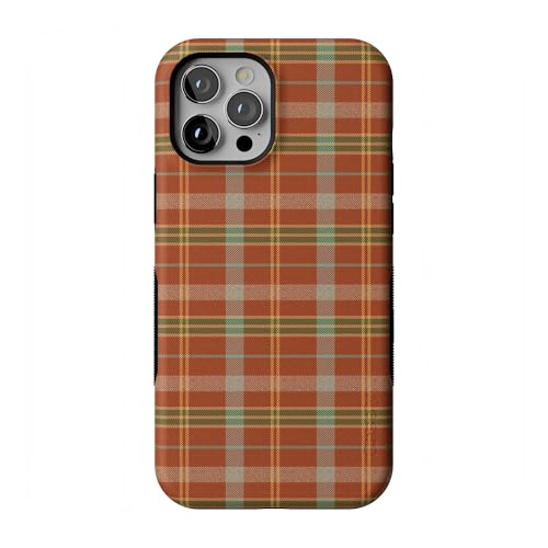 Casely iPhone 12 Pro Max Case | Spiced Chai | Fall Plaid | Bold Protective Design | MagSafe Compatible Design