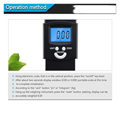 Portable Digital Luggage Scale 40kg/0.01kg - Mini Electronic Weighing Balance for Travel, Baggage, Fishing - Accurate Hanging Scale with LCD Display for Easy Reading