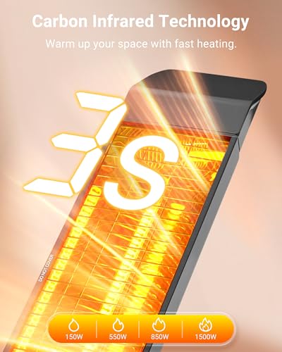 Pasapair A001 Electric Patio Heater - Smart Infrared Indoor Heater 24H Timer With App Control - Wall Mounted Outdoor Heater thumb #2