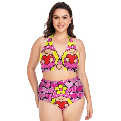 Maillot de bain deux pièces sexy cachant le ventre avec sa taille haute
