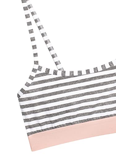 Image of Fruit of the Loom Girls' Cotton Spaghetti Strap Sport Bra | Spaghetti Strap Tween Bra, First Starter Bra for School Sports & Dance Pull-Over & Tagless Girls 8-10 10-12 12-14 14-16