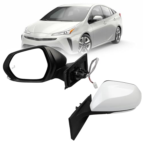 Dasbecan Left Side Mirror Compatible with 16-22 Toyota Prius White 6Pins by Dasbecan - Used condition - US$58.81