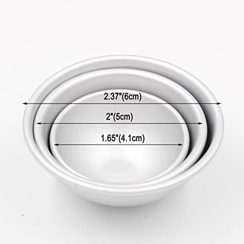 HAZOULEN DIY 18 Psc Metal Bath Bomb Molds, 3 Sizes, 9 Set