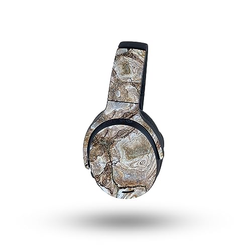 Image of MightySkins Glossy Glitter Skin Compatible with Skullcandy Crusher ANC 2 - Brown Marble | Protective, Durable High-Gloss Glitter Finish | Easy to Apply