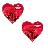 Valentine's Mini Hearts - Pack of 2 - Decorative Hearts with Chocolates Inside - Smiling Sweets - Share with Friends and Family - Delicious For Everyone