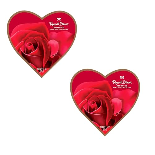 Valentine's Mini Hearts - Pack of 2 - Decorative Hearts with Chocolates Inside - Smiling Sweets - Share with Friends and Family - Delicious For Everyone