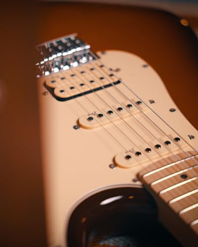 Image of Magna ST20M Beginner Electric Guitar | Maple Neck & Fretboard | HSS Pickup Setup | 22 Frets | Chrome Hardware | Gig Bag Included (EARTH BURST)