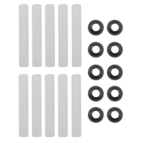 DGBRSM 10pcs Garage Door Hinges Silent Roller Sleeve + Roller Shaft Nut Precision Bearing High Load Kit