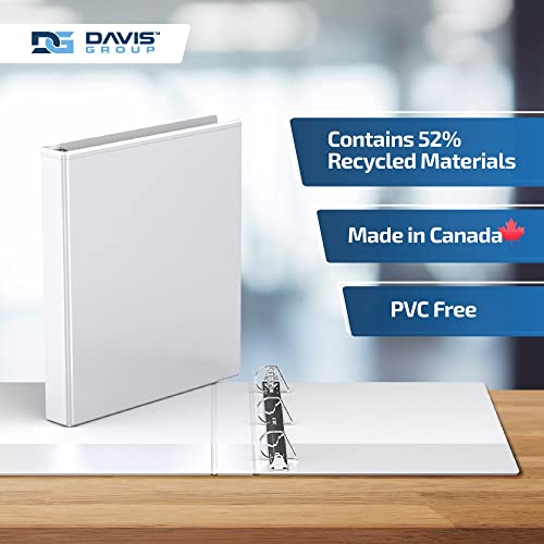 EasyView Premium 1-Inch Binders with Clear-View Covers, 3-Ring Binders for School, Office, or Home, Colored Binder Notebooks, Pack of 6, D Ring, White by Davis Group - Image 6