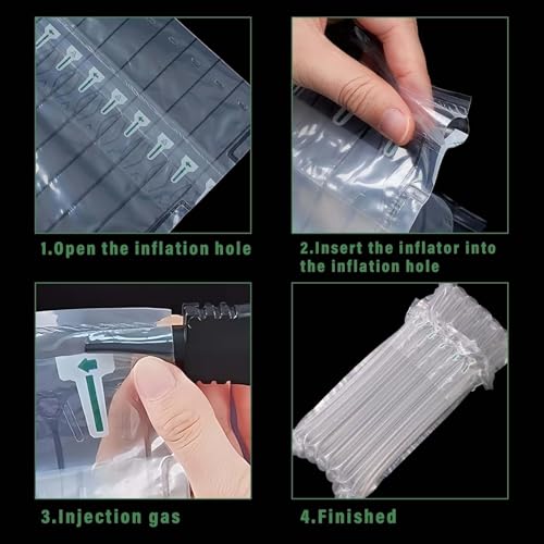 20Stk Weinflaschen-Schutzvorrichtungen Aufblasbare Luftsäule,Luftsäulenbeutel Aufblasbare Luftgefüllte Verpackungsbeutel Glasflaschen Luftpolsterfolie,für Sicheren Versand mit Mehrwegpumpe (32cm)