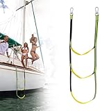 RICISUNG ボートラダー 船用ロープ梯子 3段 縄ばしご ヨット用 ボートはしご 縄梯子 ボート用 折りたたみ式 モーターボート カヌー 船舶係留用品