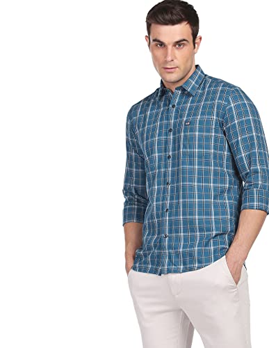 Image of Arrow Men's Cotton Checkered Slim Fit Casual Shirt