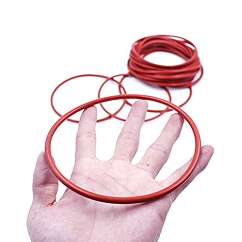 3Pcs silicone rosso/VMQ O-Ring 5,7mm di spessore