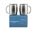Set of 2 Avito Stainless Steel 14 Oz Double Walled Insulated Coffee Mugs with Lids - Best Value - BPA Free Healthy Choice - Shatterproof and Spill Resistant