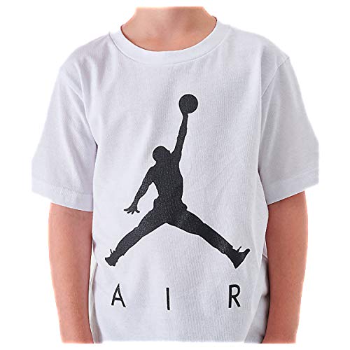 Nike AIR Jordan Boys' Jumpman T-Shirt (White/Black, X-Large)