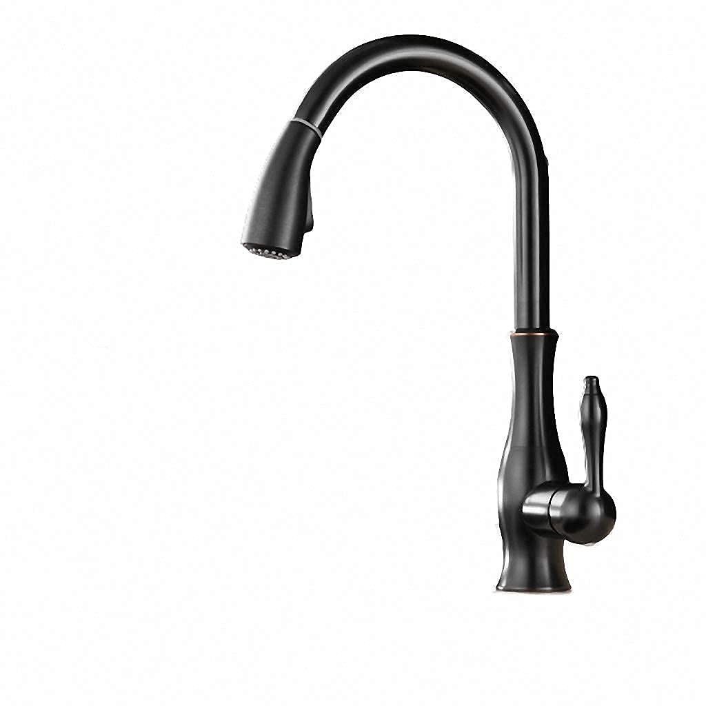 Robinet mitigeur noir mat pour nettoyer facilement les grands faitouts et l'évier