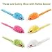 MeoHui Fur Mice Cat Toys, Rattling Catnip Cat Toys Mice, 5.5” Real Little Mice Size Cat Mouse Toys with Rattle Sound, Catnip Prefilled Cat Mice Toy for Indoor Cats Kitten Interactive Play Fetch