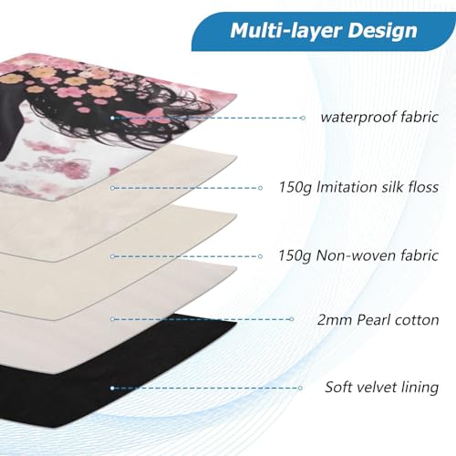 Funda para portátil rosa con hadas y mariposas 13-14 pulgadas miniatura 4
