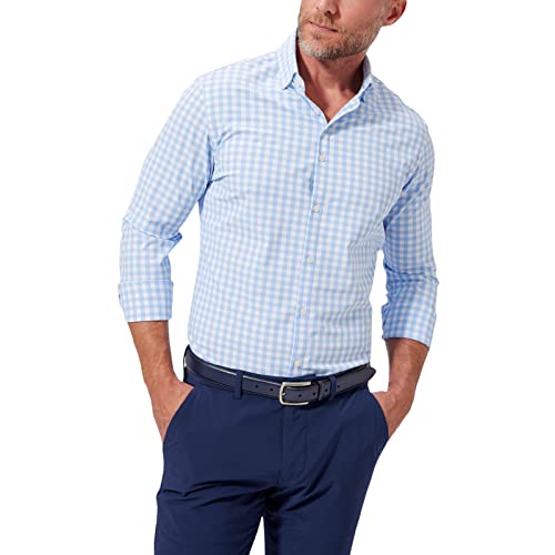 Mizzen + Main Men's Performance Dress Shirt Classic Fit - Machine Wash, Four-Way Stretch, Wrinkle Free - Leeward Collection #TOP2