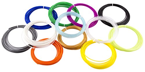 Filament ABS 1.75 mm HATCHBOX anti-blocage pour stylo 3D, kit 12 couleurs