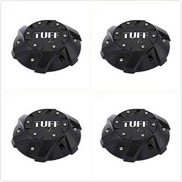 4PCS TUFF at Wheel Center Cap Hub Caps, C611901 CCTT11DDSBC Matte Black