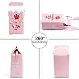 Milk Box Strawberry torba na ramię Pen Box pudełko pudełko na mleko wzór Cross Body Purse Bag