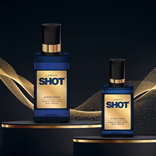 Image of Layer'r Shot Alpine Fresh | Long Lasting Body Spray | Combo Pack of 2 for Men | 130ml & 50ml
